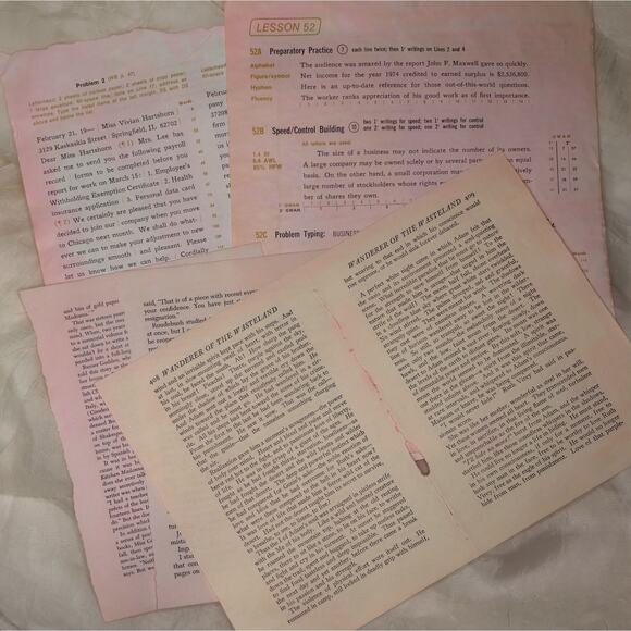 50 Pink Dyed Book Pages, Hand Dyed Papers, Junk Journal Supply - Picture 5 of 7